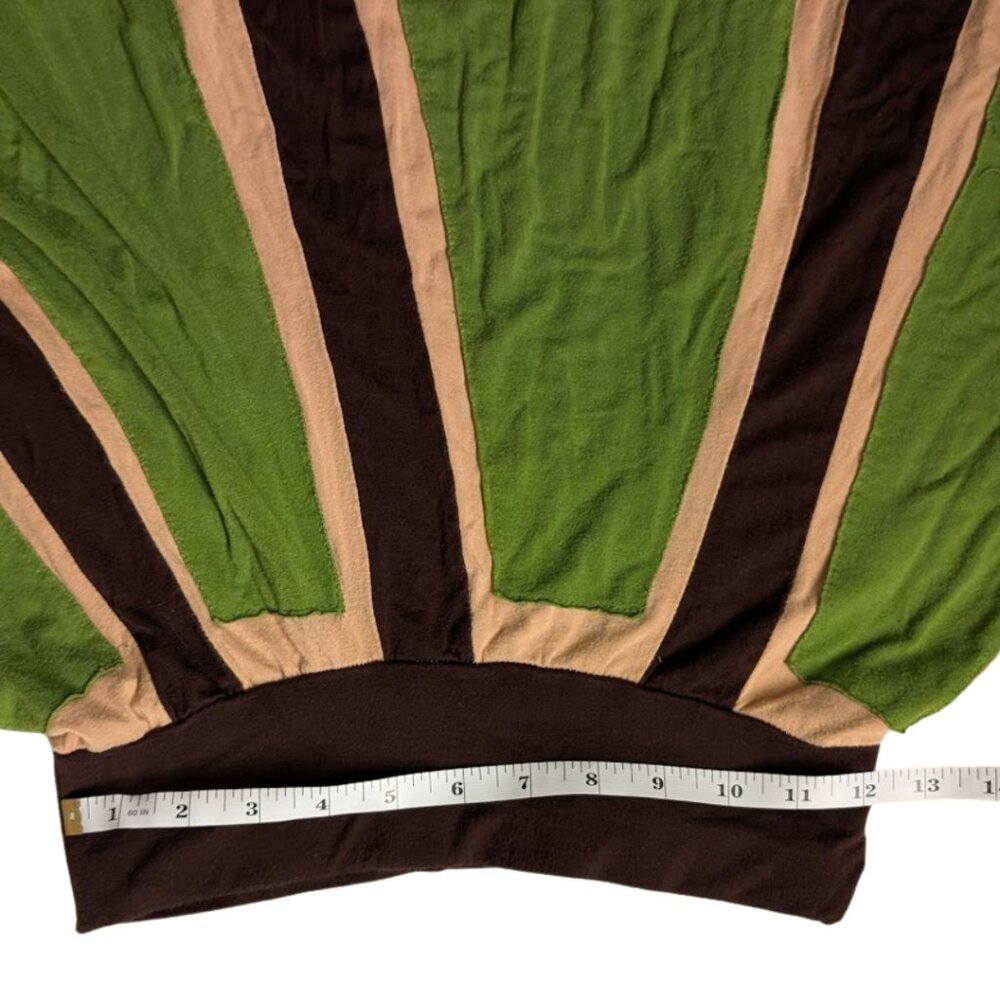 Vintage Low Rise Y2K Green and Brown Boho Maxi Skirt - Picture 4 of 4